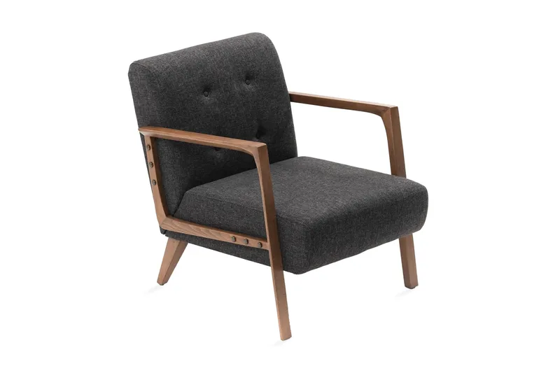 Barrion Fåtölj med Armstöd, Grå