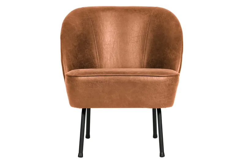 Bastien Retro Fåtölj i Läder - Cognac - Möbler - Fåtölj & stolar - Fåtölj