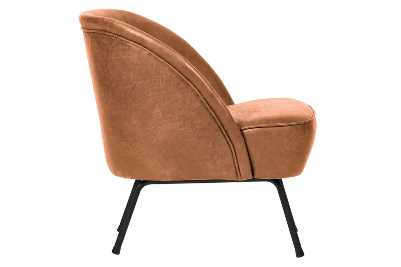 Bastien Retro Fåtölj i Läder - Cognac - Möbler - Fåtölj & stolar - Fåtölj