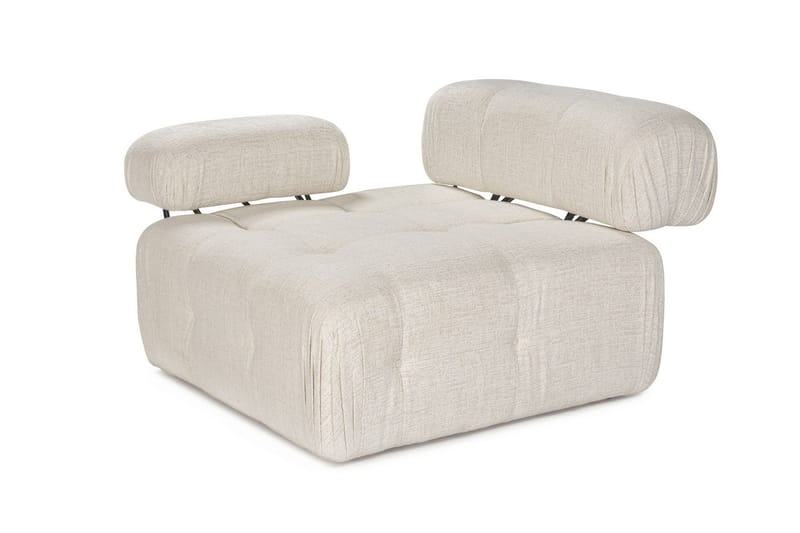 Belgin Vänstermodul / Fåtölj med utfällbara armstöd och ryggstöd - Cream - Möbler - Fåtölj & stolar - Fåtölj