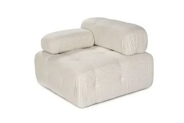 Belgin Vänstermodul / Fåtölj med utfällbara armstöd och ryggstöd - Cream - Möbler - Fåtölj & stolar - Fåtölj