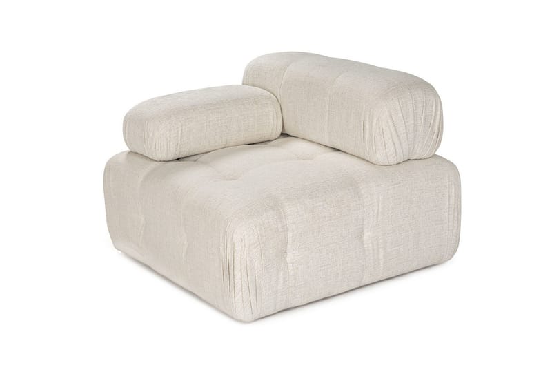 Belgin Vänstermodul / Fåtölj med utfällbara armstöd och ryggstöd - Cream - Möbler - Fåtölj & stolar - Fåtölj