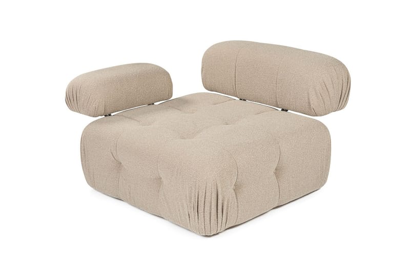 Belgin Vänstermodul / Fåtölj med utfällbara armstöd och ryggstöd - Peach - Möbler - Fåtölj & stolar - Fåtölj