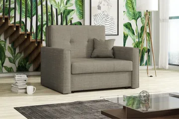 Bensbyn 2-sits Bäddsoffa 80x196 cm med Förvaring i Tyg - Grå - Möbler - Soffa - Bäddsoffa - 2 sits bäddsoffa