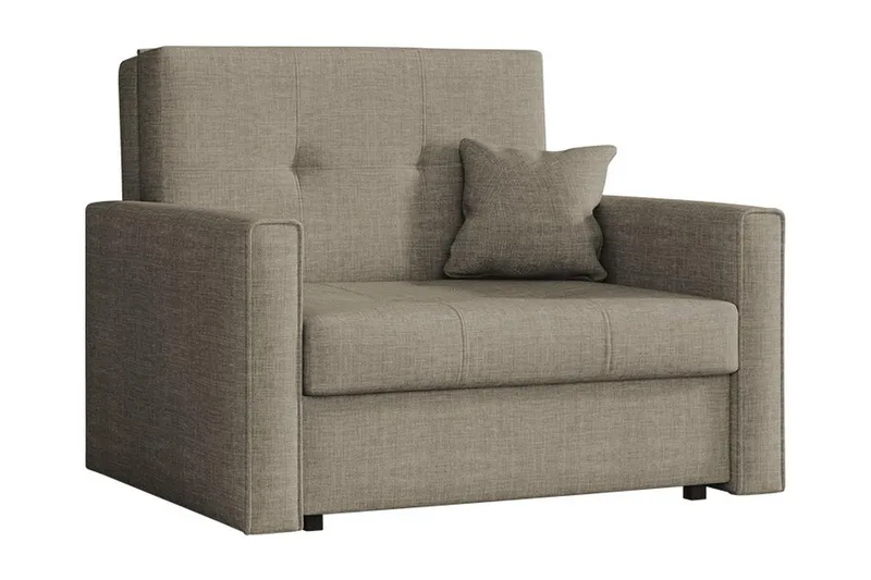 Bensbyn 2-sits Bäddsoffa 80x196 cm med Förvaring i Tyg - Grå - Möbler - Soffa - Bäddsoffa - 2 sits bäddsoffa