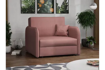 Bensbyn Fåtölj - Rosa - Möbler - Fåtölj & stolar - Fåtölj - Sammetsfåtölj