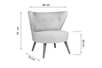 Biby Fåtölj med Armstöd - Beige - Möbler - Fåtölj & stolar - Fåtölj