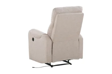 Rautela Fåtölj LED-belysning + USB-port - Beige - Möbler - Fåtölj & stolar - Fåtölj - Biofåtölj & reclinerfåtölj
