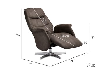 Recliner Rho - Brun - Möbler - Fåtölj & stolar - Fåtölj - Biofåtölj & reclinerfåtölj