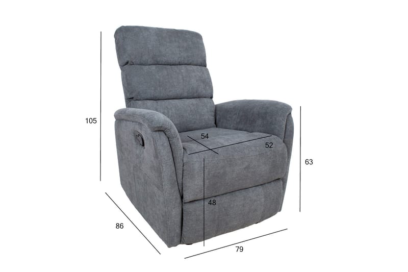 Reclinerfåtölj Barclay Grå - Möbler - Fåtölj & stolar - Fåtölj - Biofåtölj & reclinerfåtölj