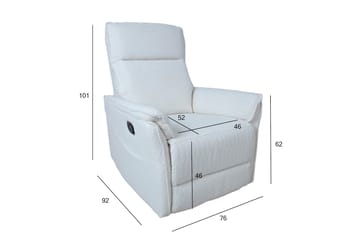 Reclinerfåtölj Gerry Vit - Möbler - Fåtölj & stolar - Fåtölj - Biofåtölj & reclinerfåtölj