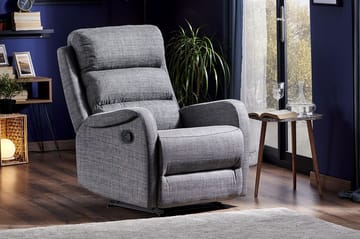 Reclinerfåtölj - Grå - Möbler - Fåtölj & stolar - Fåtölj - Biofåtölj & reclinerfåtölj