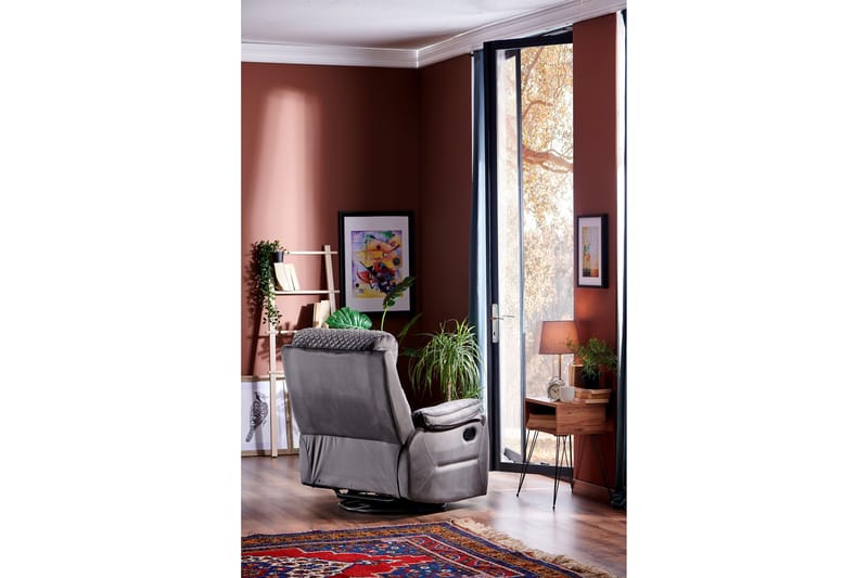 Reclinerfåtölj - Mörkgrå - Möbler - Fåtölj & stolar - Fåtölj - Biofåtölj & reclinerfåtölj