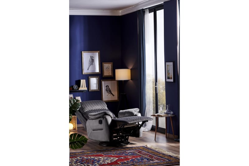 Reclinerfåtölj - Mörkgrå - Möbler - Fåtölj & stolar - Fåtölj - Biofåtölj & reclinerfåtölj