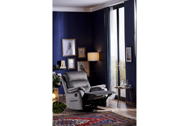 Reclinerfåtölj - Mörkgrå - Möbler - Fåtölj & stolar - Fåtölj - Biofåtölj & reclinerfåtölj