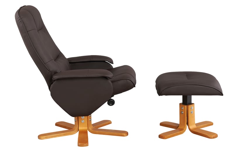 Reclinerfåtölj Napo Konstläder - Brun - Möbler - Fåtölj & stolar - Fåtölj - Biofåtölj & reclinerfåtölj