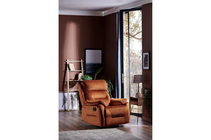 Reclinerfåtölj - Orange - Möbler - Fåtölj & stolar - Fåtölj - Biofåtölj & reclinerfåtölj