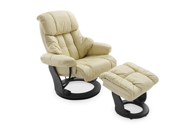 Reclinerfåtölj Pelzer - Beige - Biofåtölj & reclinerfåtölj - Skinnfåtölj & läderfåtölj