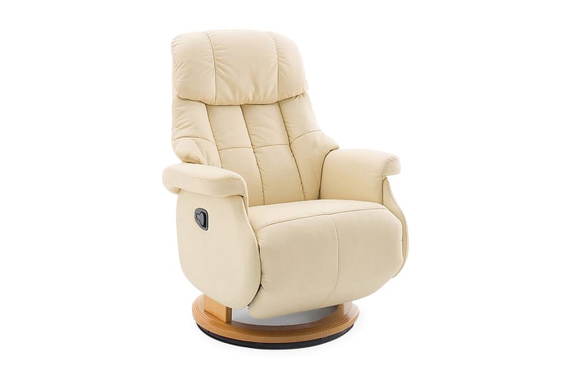 Reclinerfåtölj Pelzer - Beige - Biofåtölj & reclinerfåtölj - Skinnfåtölj & läderfåtölj