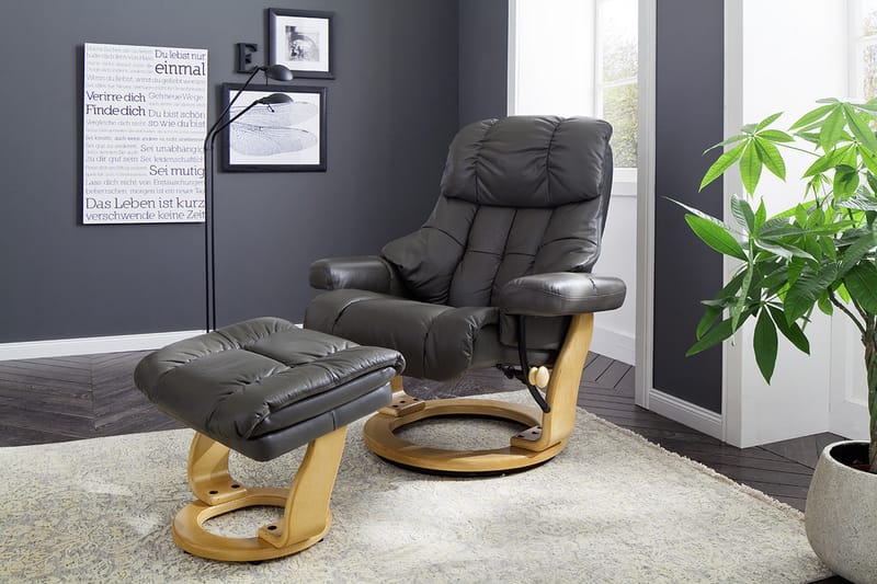 Reclinerfåtölj Pelzer - Grå - Möbler - Fåtölj & stolar - Fåtölj - Biofåtölj & reclinerfåtölj