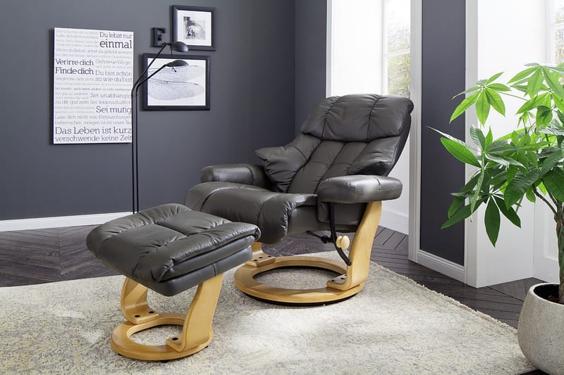 Reclinerfåtölj Pelzer - Grå - Möbler - Fåtölj & stolar - Fåtölj - Biofåtölj & reclinerfåtölj