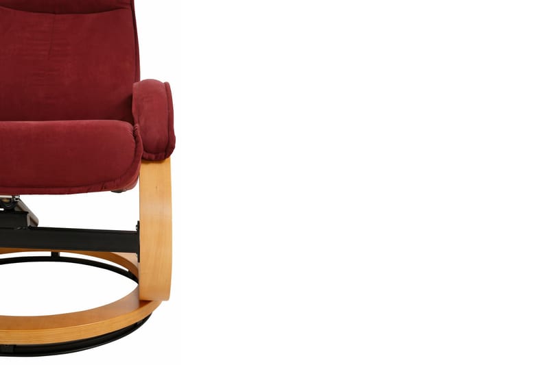 Reclinerfåtölj Palina Microfiber - Röd|Trä - Möbler - Fåtölj & stolar - Fåtölj - Biofåtölj & reclinerfåtölj