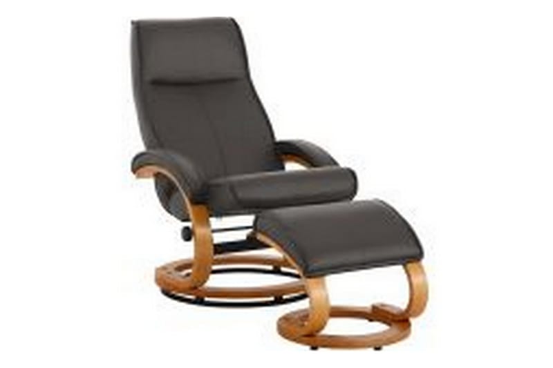 Reclinerfåtölj Palina Konstläder - Grå|Trä - Möbler - Fåtölj & stolar - Fåtölj - Biofåtölj & reclinerfåtölj