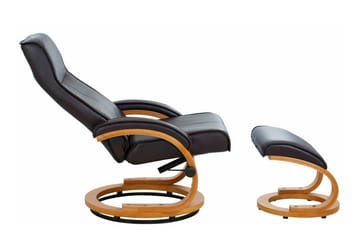 Reclinerfåtölj Palina Läder - Grå - Möbler - Fåtölj & stolar - Fåtölj - Biofåtölj & reclinerfåtölj