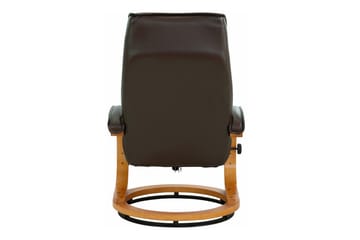 Reclinerfåtölj Palina Läder - Grå - Möbler - Fåtölj & stolar - Fåtölj - Biofåtölj & reclinerfåtölj
