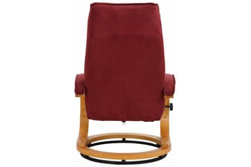 Reclinerfåtölj Palina Microfiber - Röd|Trä - Möbler - Fåtölj & stolar - Fåtölj - Biofåtölj & reclinerfåtölj