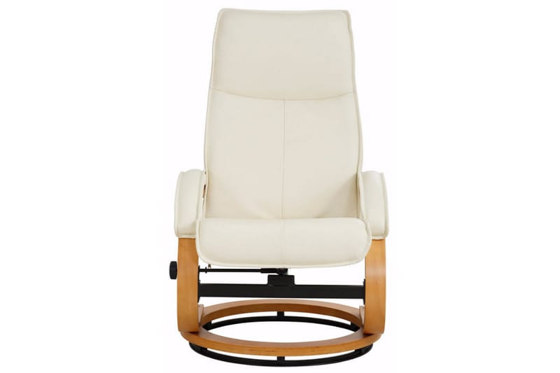 Recliner|Ottoman Paprika Cream Genuine Läder |Bokf - Beige - Möbler - Fåtölj & stolar - Fåtölj - Biofåtölj & reclinerfåtölj