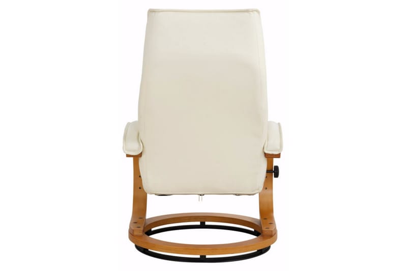 Recliner|Ottoman Paprika Cream Genuine Läder |Bokf - Beige - Möbler - Fåtölj & stolar - Fåtölj - Biofåtölj & reclinerfåtölj