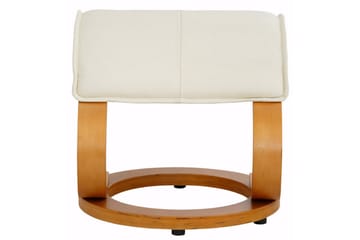 Recliner|Ottoman Paprika Cream Genuine Läder |Bokf - Beige - Möbler - Fåtölj & stolar - Fåtölj - Biofåtölj & reclinerfåtölj