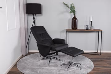 Rolf Recliner med Ottoman - Svart - Möbler - Fåtölj & stolar - Fåtölj - Biofåtölj & reclinerfåtölj