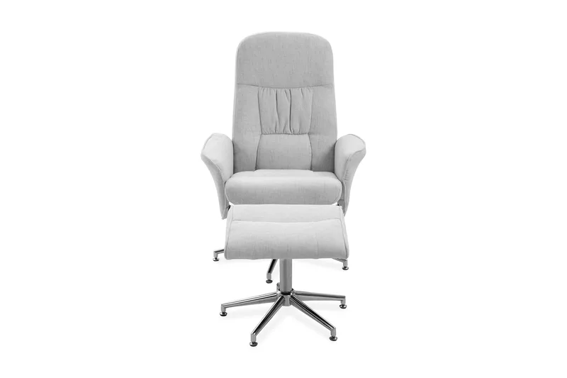 Rune Recliner med Ottoman - Grå - Möbler - Fåtölj & stolar - Fåtölj - Biofåtölj & reclinerfåtölj