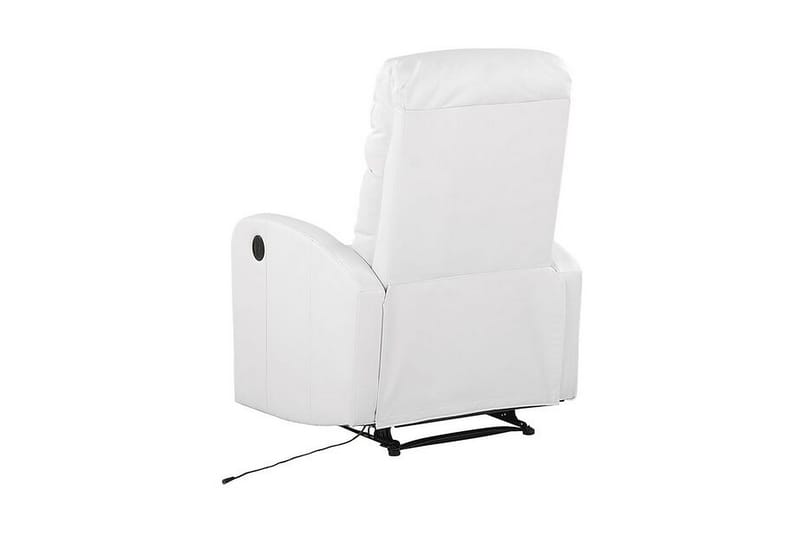 Virrat Fåtölj LED-belysning + USB-port - Vit - Möbler - Fåtölj & stolar - Fåtölj - Biofåtölj & reclinerfåtölj