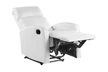 Virrat Fåtölj LED-belysning + USB-port - Vit - Möbler - Fåtölj & stolar - Fåtölj - Biofåtölj & reclinerfåtölj