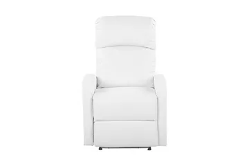 Virrat Fåtölj LED-belysning + USB-port - Vit - Möbler - Fåtölj & stolar - Fåtölj - Biofåtölj & reclinerfåtölj