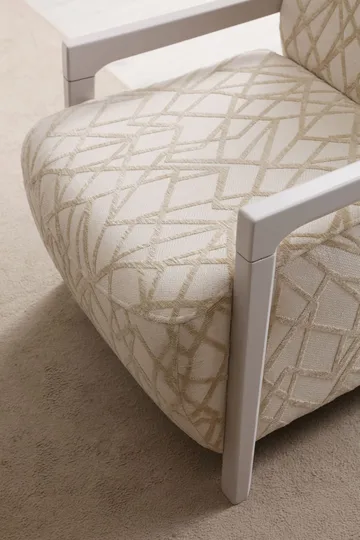 Bonavista Fåtölj Chenille - Kräm / Ljusbeige - Möbler - Fåtölj & stolar - Fåtölj - Öronlappsfåtölj