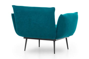 Bramelia Modern Fåtölj i Mocka med Metallben - Grön - Möbler - Fåtölj & stolar - Fåtölj
