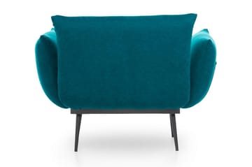 Bramelia Modern Fåtölj i Mocka med Metallben - Grön - Möbler - Fåtölj & stolar - Fåtölj