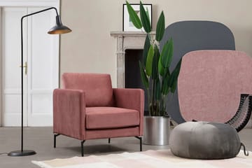 Bramelia Modern Fåtölj i Sammet - Rosa - Möbler - Fåtölj & stolar - Fåtölj - Sammetsfåtölj
