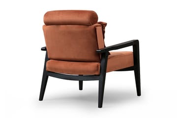 Bramelia Modern Fåtölj i Sammet - Rostorange - Möbler - Fåtölj & stolar - Fåtölj - Sammetsfåtölj
