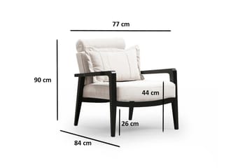 Bramelia Modern Fåtölj i Tyg - Beige - Möbler - Fåtölj & stolar - Fåtölj