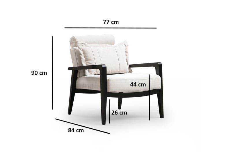 Bramelia Modern Fåtölj i Tyg - Beige - Möbler - Fåtölj & stolar - Fåtölj