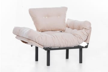 Bramelia Modern Fåtölj i Tyg med Metallstativ - Beige - Möbler - Fåtölj & stolar - Fåtölj
