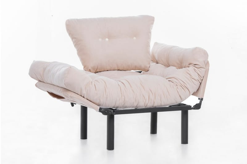 Bramelia Modern Fåtölj i Tyg med Metallstativ - Beige - Möbler - Fåtölj & stolar - Fåtölj