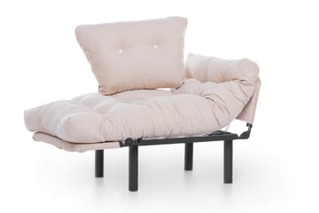 Bramelia Modern Fåtölj i Tyg med Metallstativ - Beige - Möbler - Fåtölj & stolar - Fåtölj