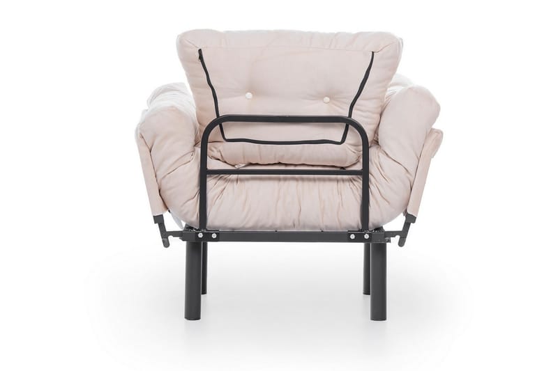 Bramelia Modern Fåtölj i Tyg med Metallstativ - Beige - Möbler - Fåtölj & stolar - Fåtölj