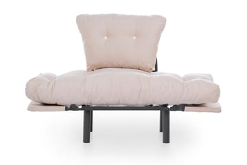 Bramelia Modern Fåtölj i Tyg med Metallstativ - Beige - Möbler - Fåtölj & stolar - Fåtölj